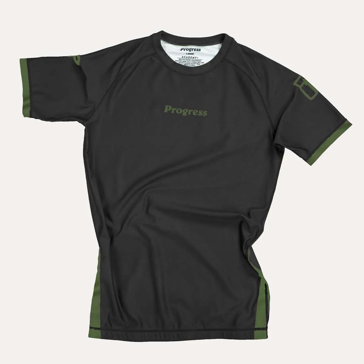 Progress Academy  Short Sleeve Rash Guard Black