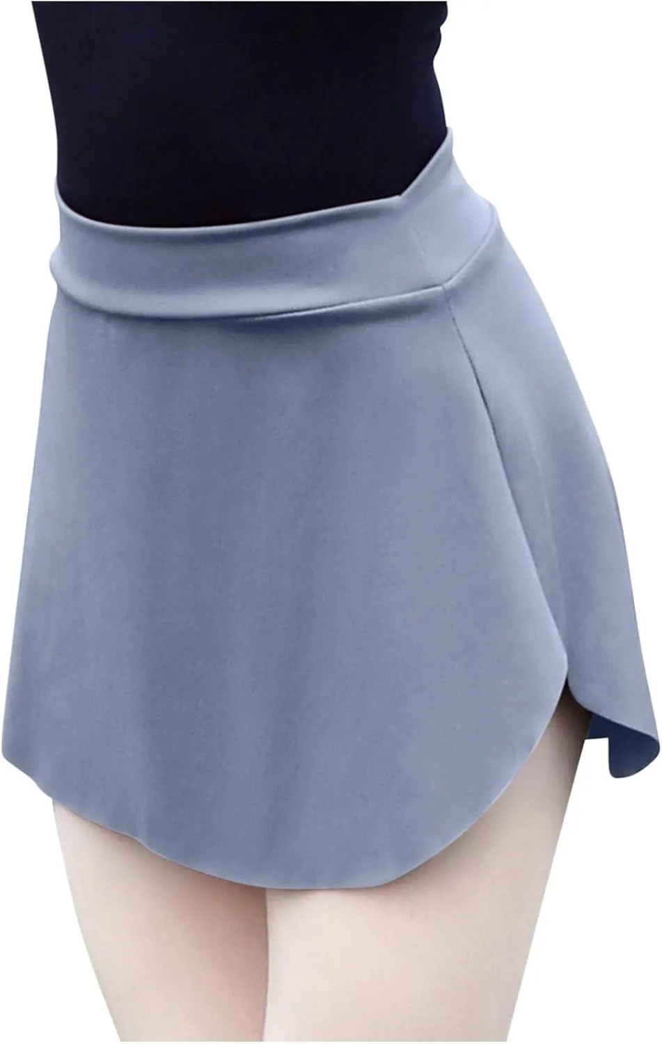 Pull On Ballet Skirt for Women Girls Solid Workout Skirts Elastic Mini Skirt for Dancing Casual Short Dance Skirts
