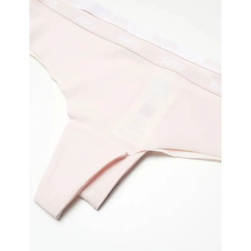 Puma Women's Soft & Stretchy Brazilian Briefs - 2-Pack in Stylish Powder Pink