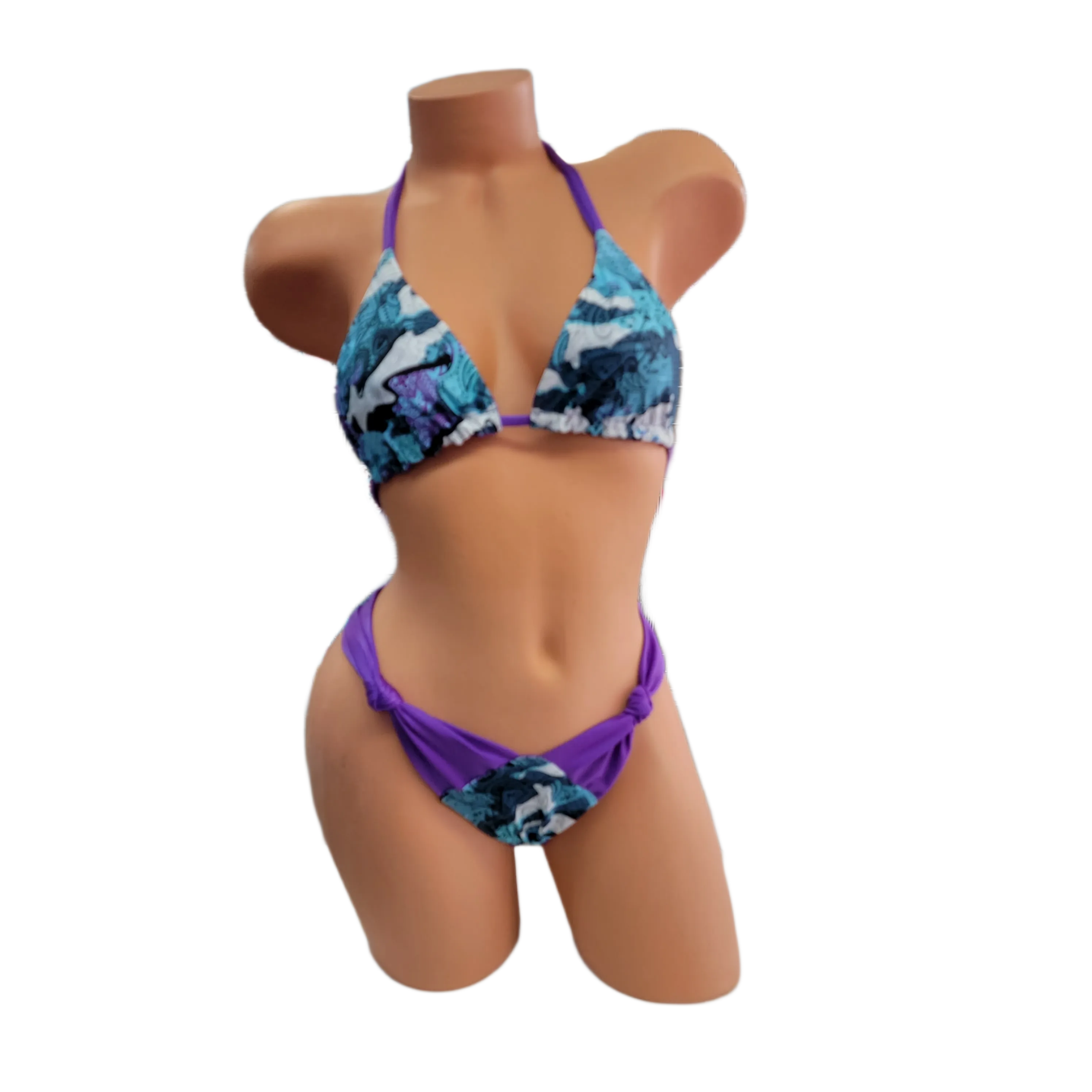 Purple Paisley Knotty Bottoms