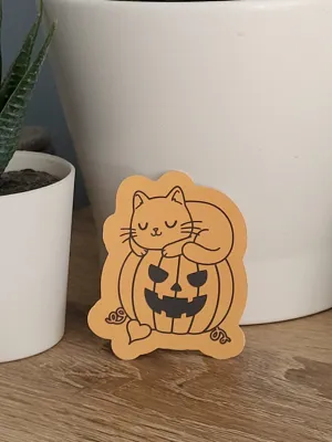 "Kitty Pumpkin" Sticker