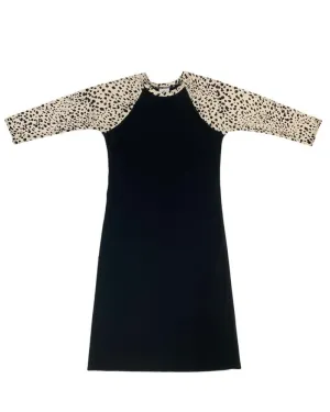 R22-LD-CHEETAH Cheetah Print Sleeve Swim Dress