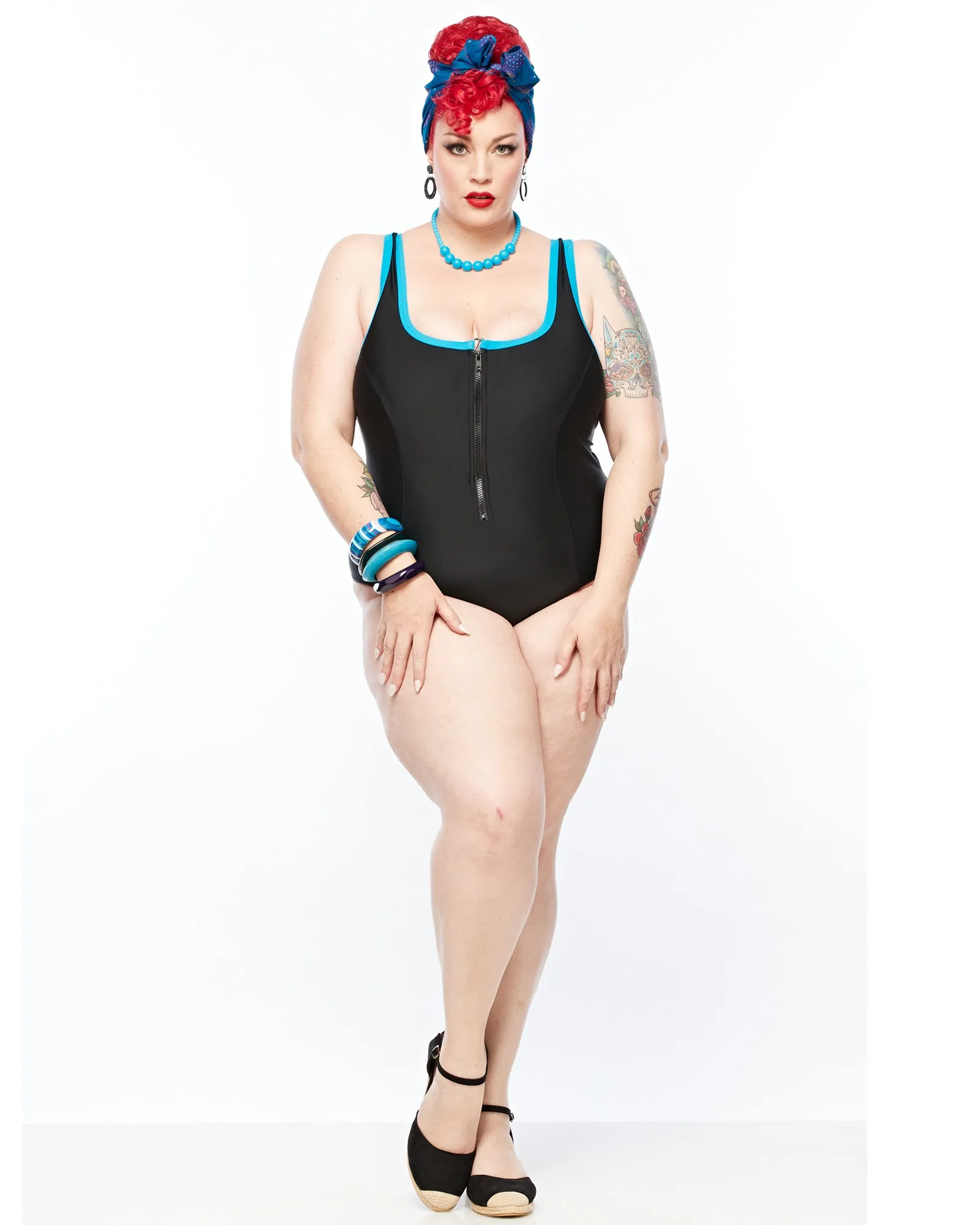 Racer Back Swimsuit - Zip (E-G)