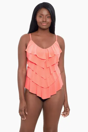 Rachel Tankini Top - Coral