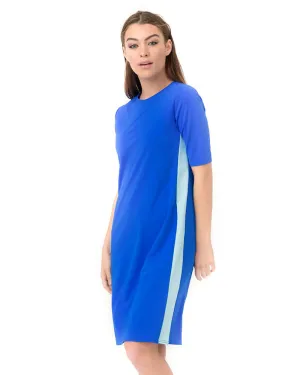 RD-BL Blue Racer Stripe Swim Dress