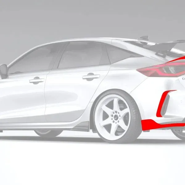 Revozport Honda Civic Type R FL5 Carbon Fiber FL5 Rear Bumper Skirts