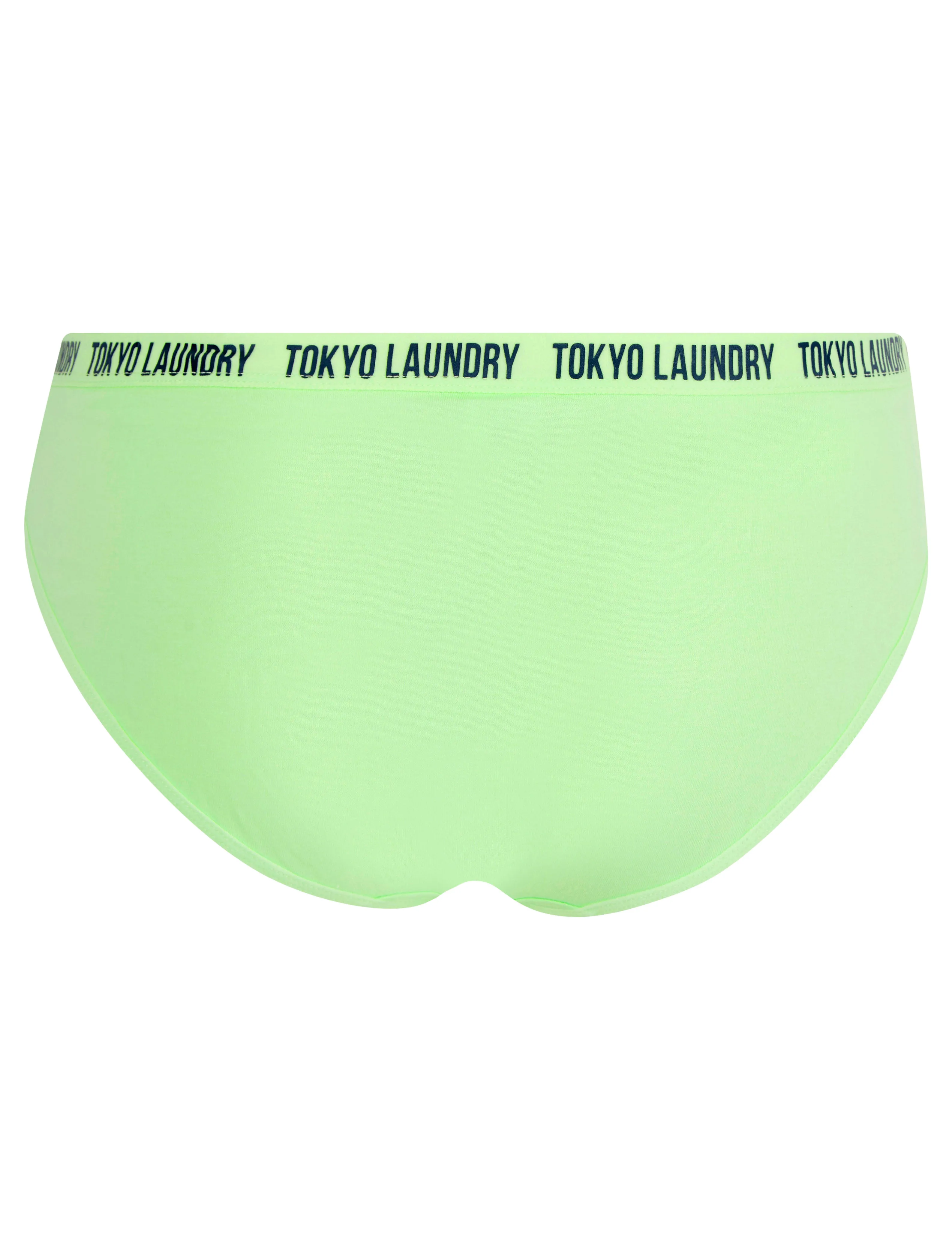 Robyn (5 Pack) Cotton Assorted Briefs in Jet Stream / Patina Green / Light Grey Marl / Blue Topaz / Fuchsia Purple - Tokyo Laundry