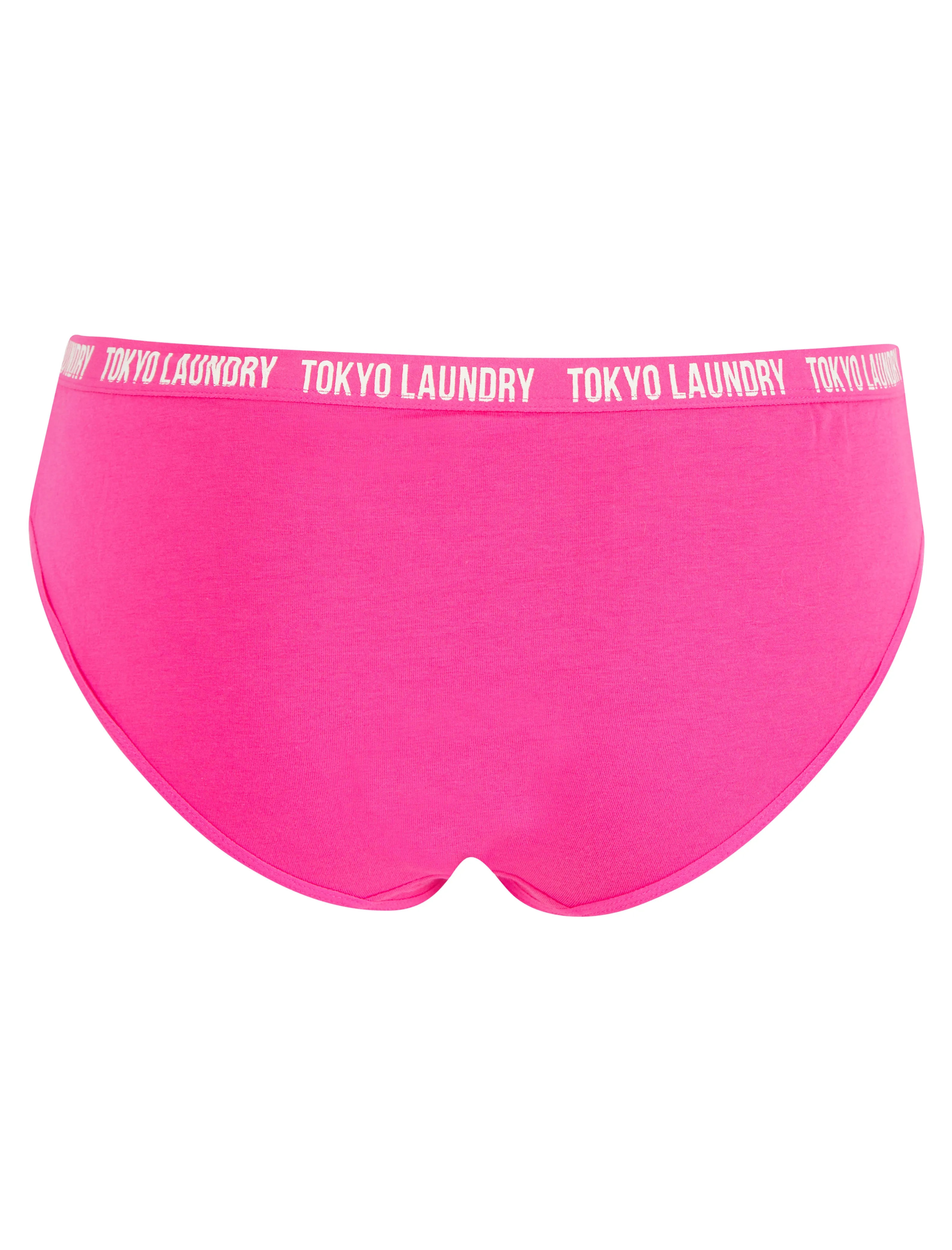 Robyn (5 Pack) Cotton Assorted Briefs in Jet Stream / Patina Green / Light Grey Marl / Blue Topaz / Fuchsia Purple - Tokyo Laundry