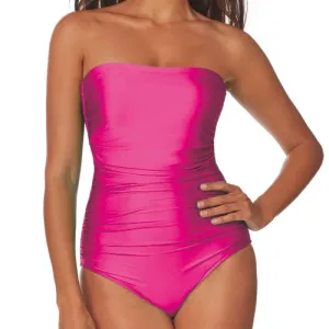 Roidal Ceylan-Touch collection 'Linda' Bandeau Strapless Swimsuit (Shocking Pink)