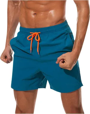 RTRDE Men's Board Shorts Swimming Trunk Quick Dry Shorts Summer Holiday Beach Shorts with Pockets Bathing Suit, M-4XL