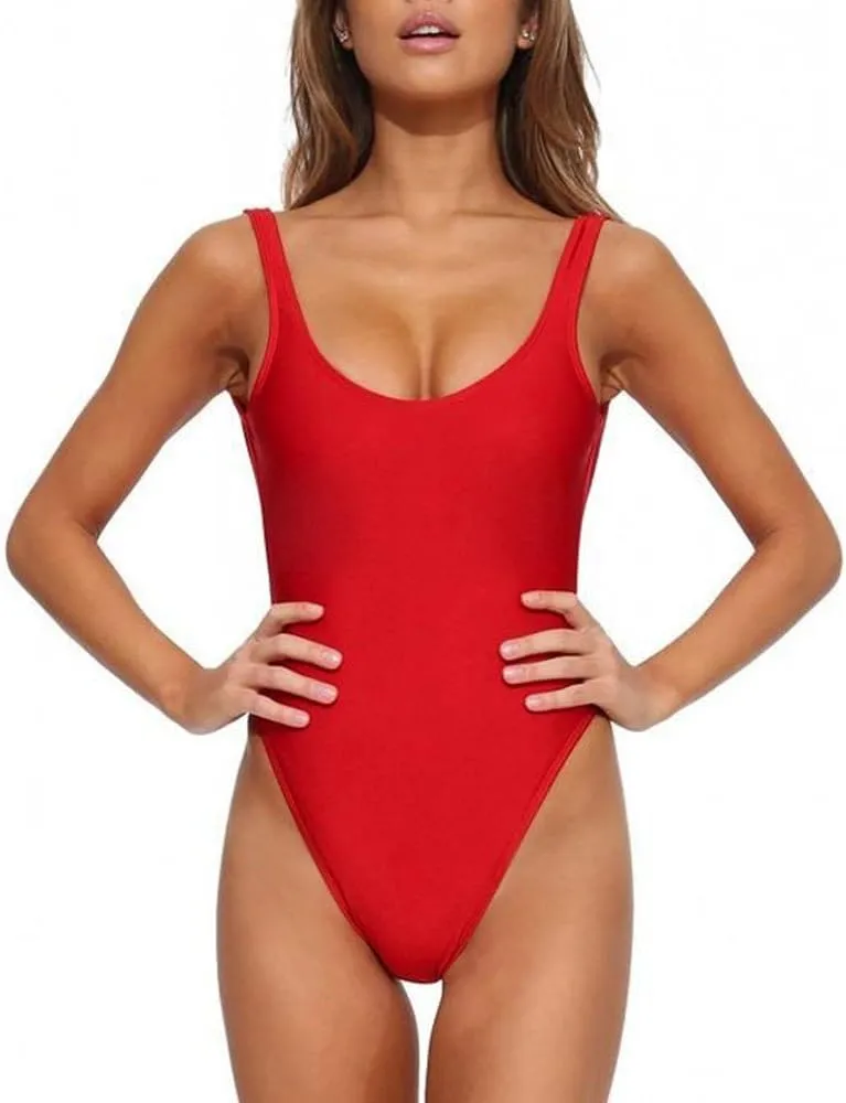 Rvidbe Women's One-Piece Swimsuit Tummy Control V Neck Backless Bathing Suits Swimsuits Athletic Push Up Slimming Swimwear Sexy Swimsuit for Women