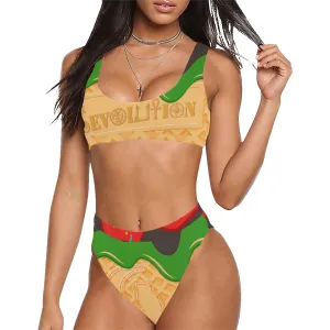 RVLTN ICE CREAM Sport Top & High-Waisted Bikini Swimsuit