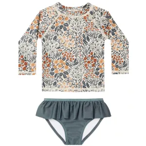 Rylee & Cru Rashguard Girls Set in Flower Field