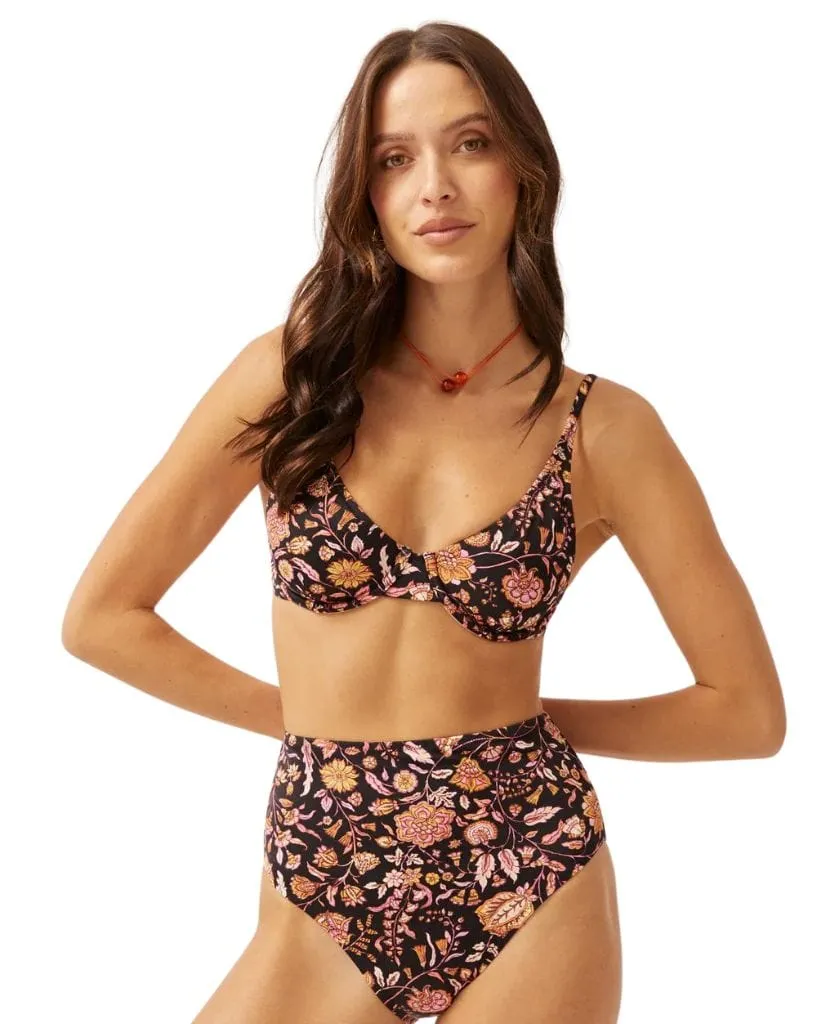 Sabba Longline Underwire Top in Sunset Black