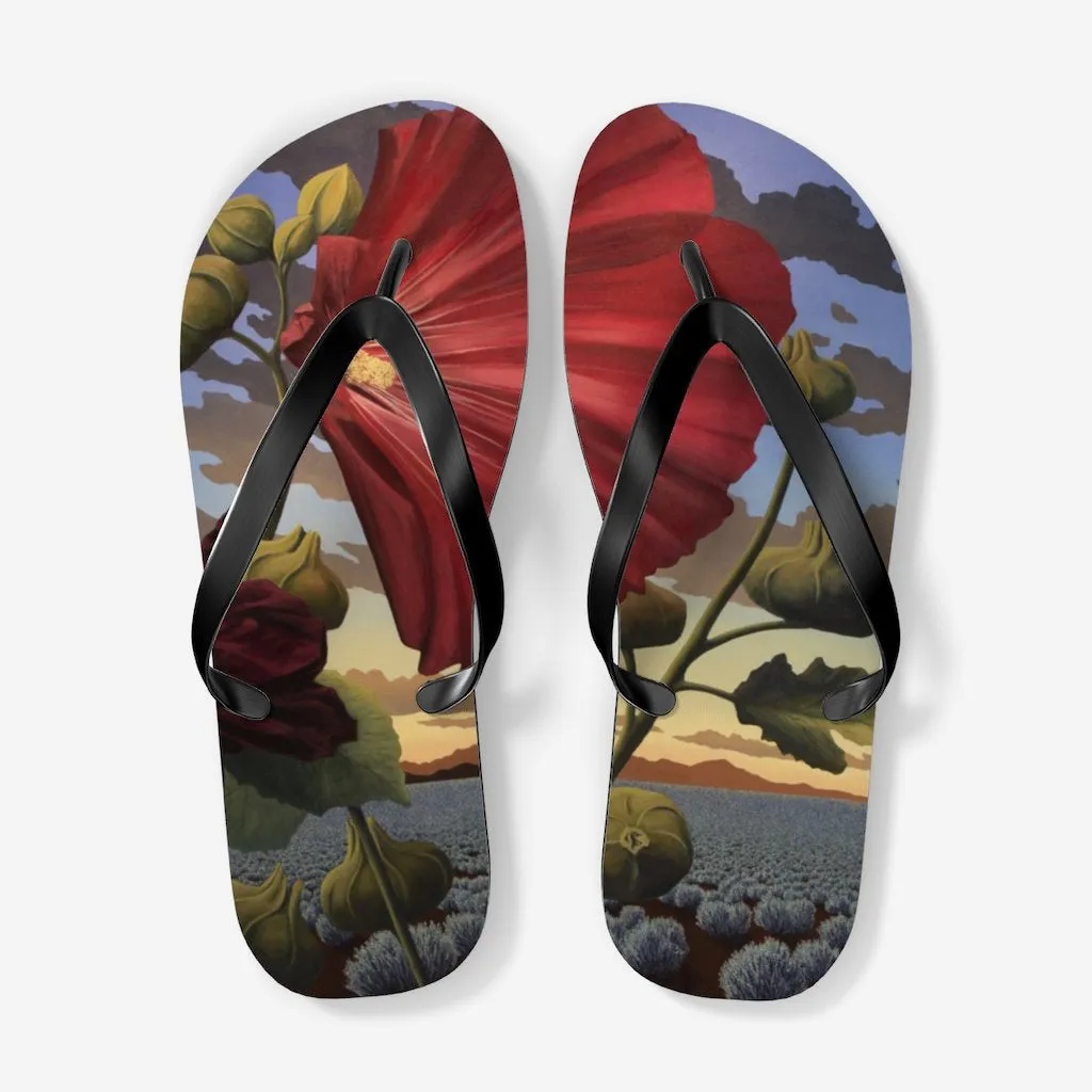 Sage Ocean Bloom Flip Flops