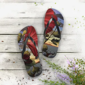 Sage Ocean Bloom Flip Flops