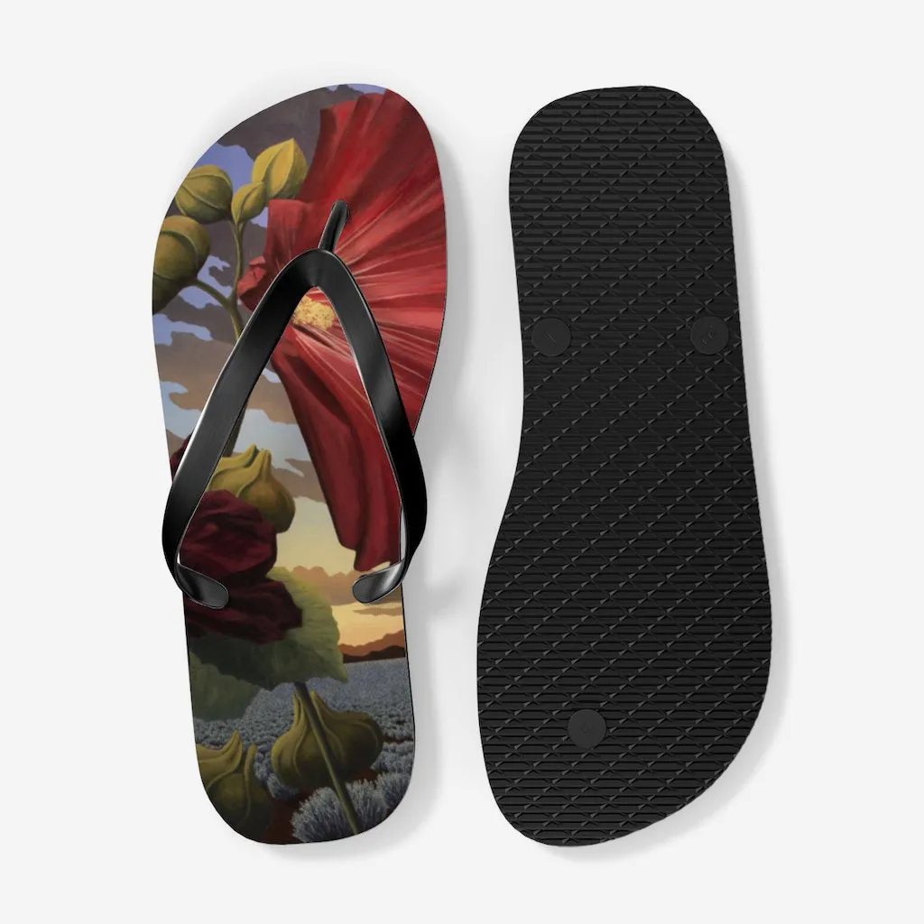 Sage Ocean Bloom Flip Flops