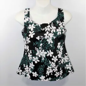 *SALE* Mastectomy Swim Top 'Basic Tank Style' Garden Confetti