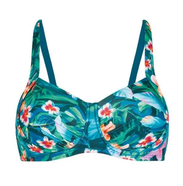*SALE* Mastectomy Swim Top 'Mauritius Bikini Top' Teal Floral