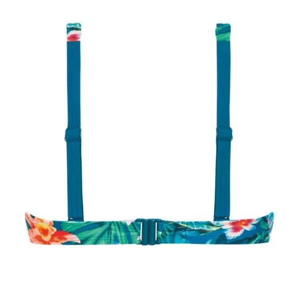 *SALE* Mastectomy Swim Top 'Mauritius Bikini Top' Teal Floral