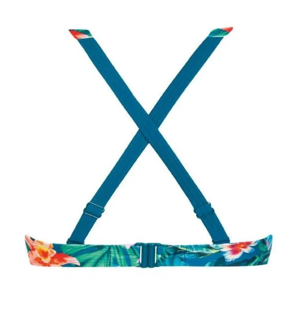 *SALE* Mastectomy Swim Top 'Mauritius Bikini Top' Teal Floral