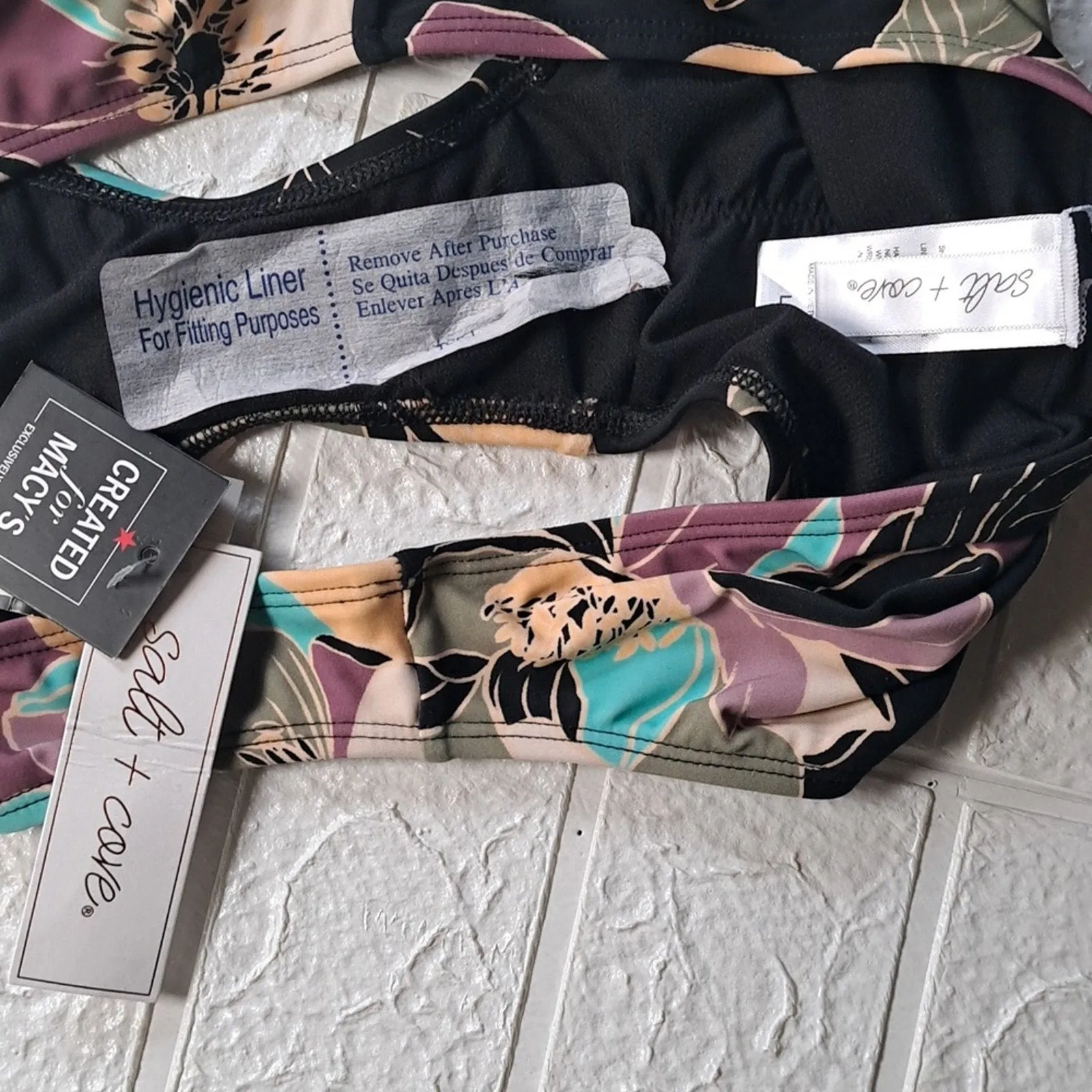 Salt   Cove Midnight Bloom Hipster Bikini Bottoms