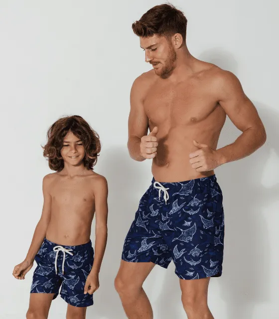 Sandbar - Boys Swim Shorts - Ocean Manta