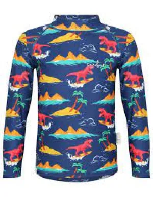 Sandbar - Rash Guard - Surfing Dinosaur