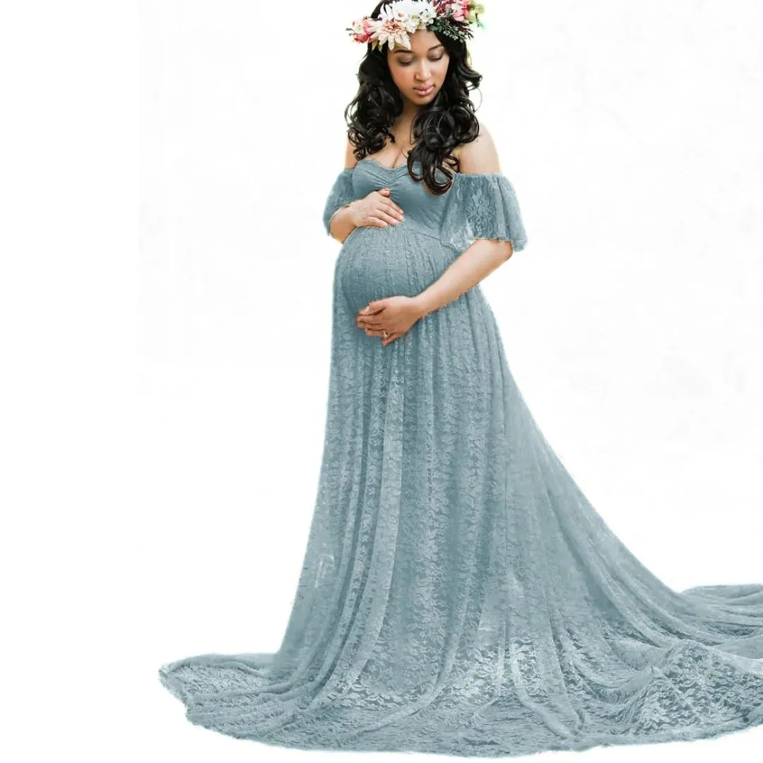 Sarah Long Flowy Maternity Dress