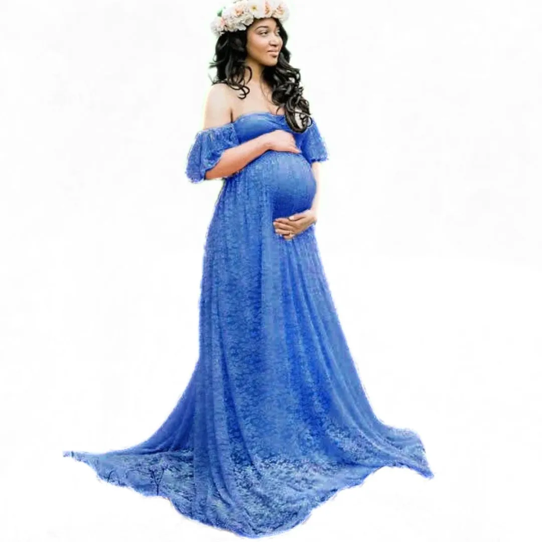 Sarah Long Flowy Maternity Dress