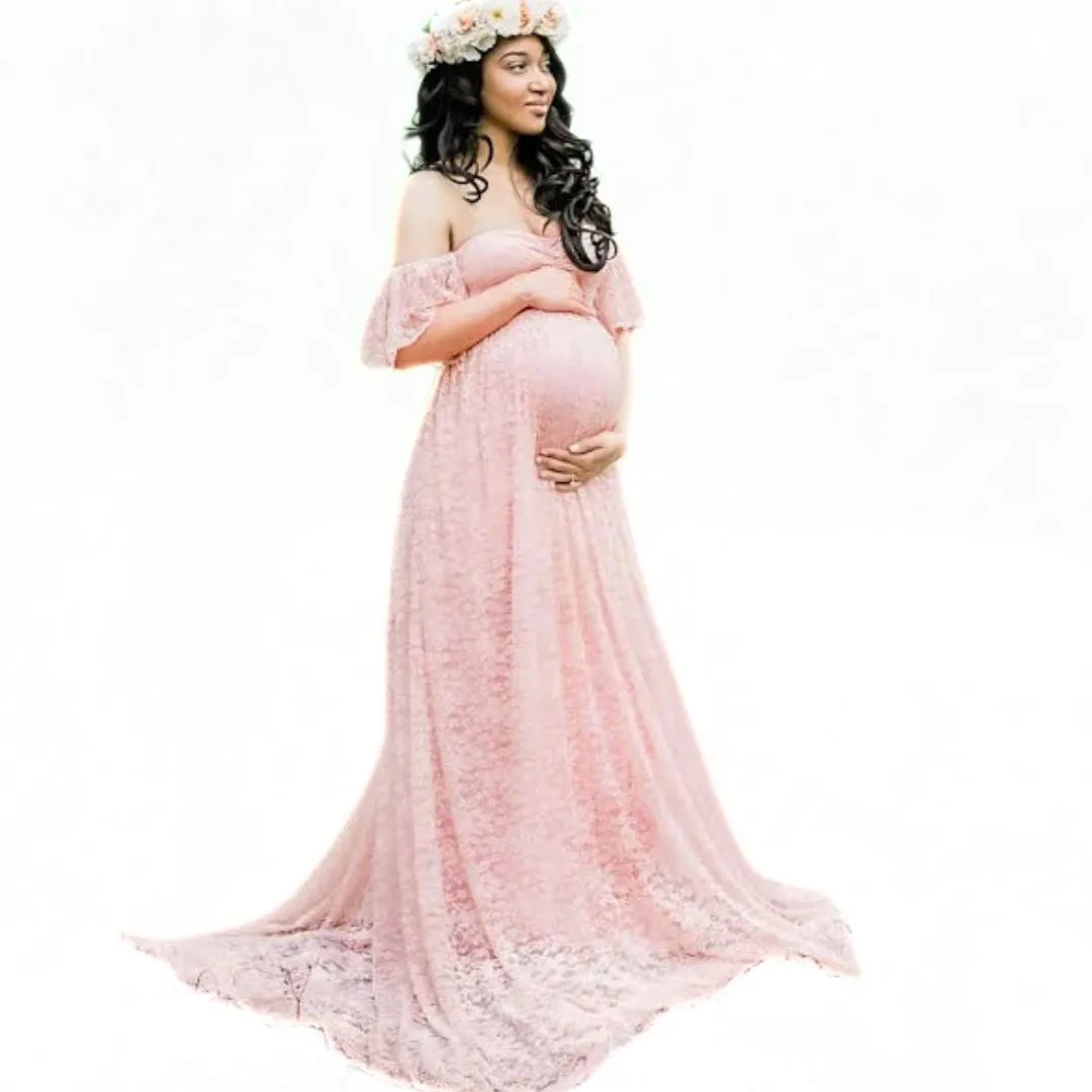 Sarah Long Flowy Maternity Dress