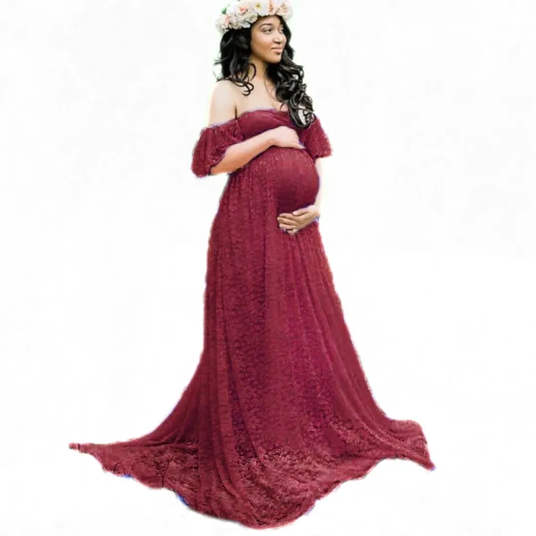 Sarah Long Flowy Maternity Dress