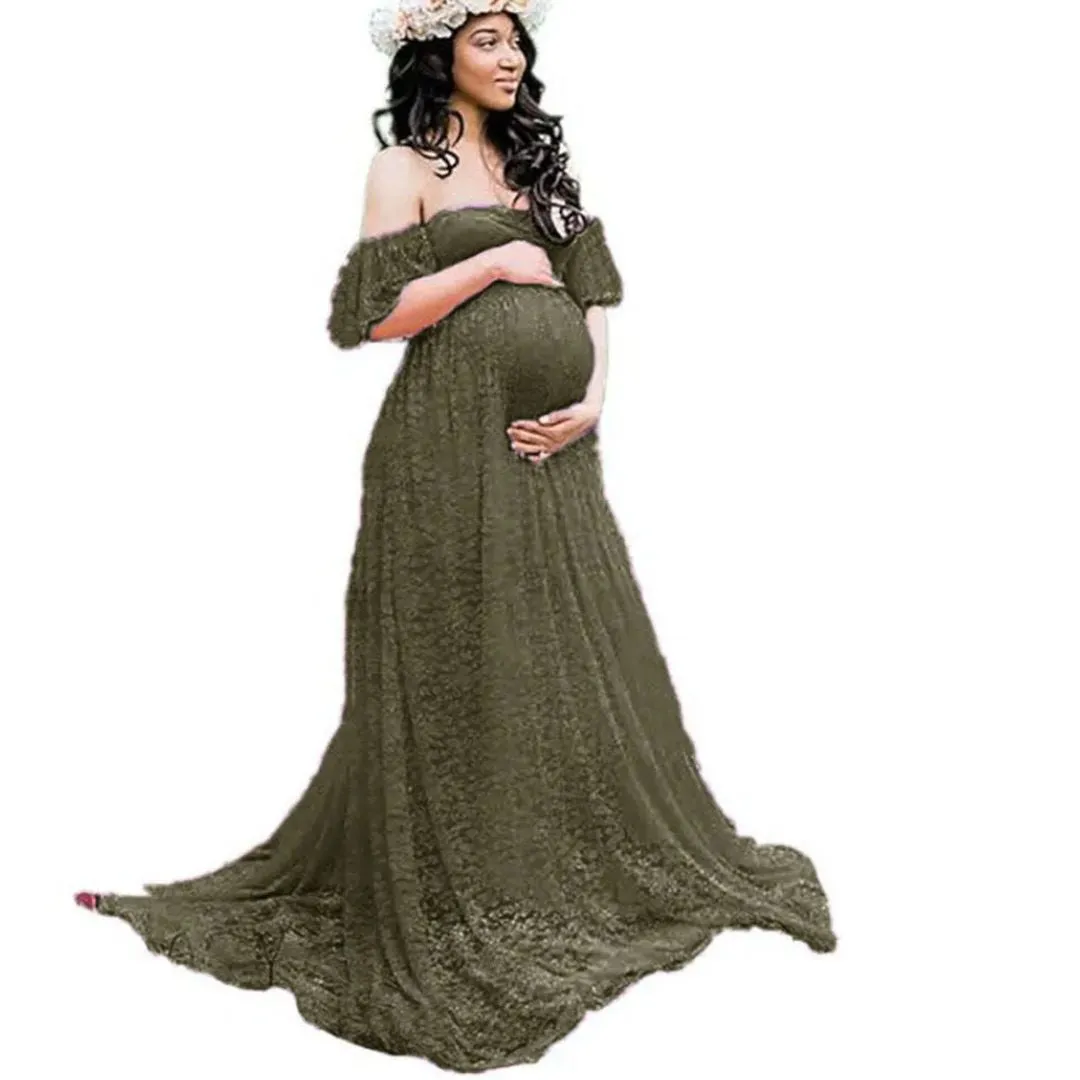 Sarah Long Flowy Maternity Dress