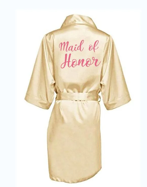 Satin bride kimono wedding robes