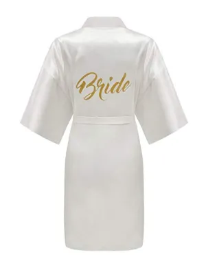Satin bride kimono wedding robes