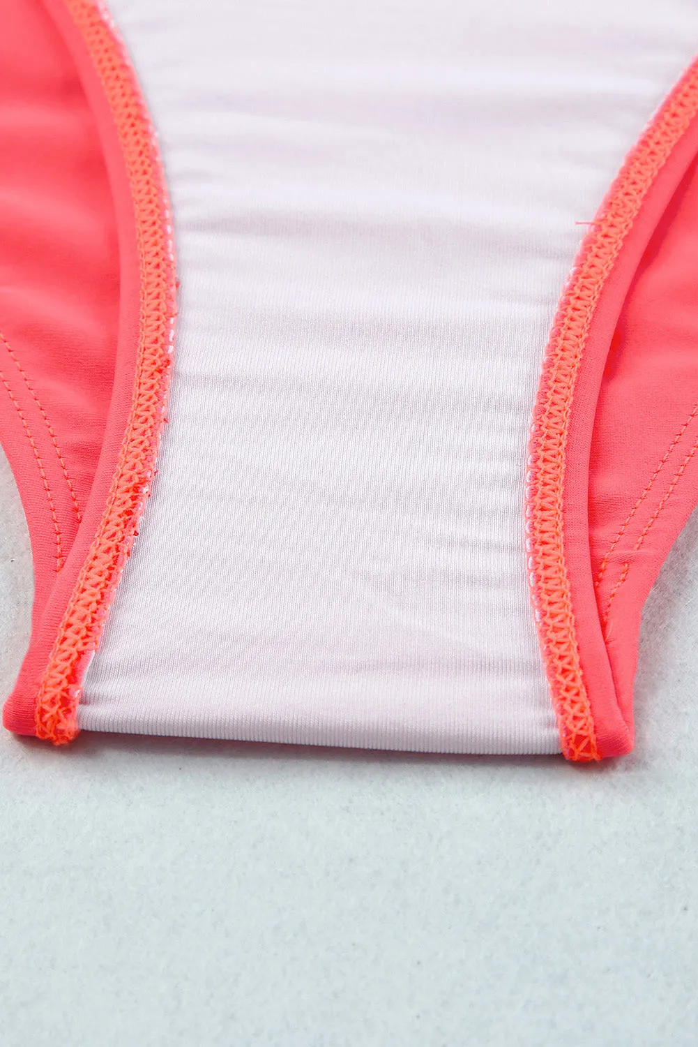 Scalloped Cross High Waist Bikini