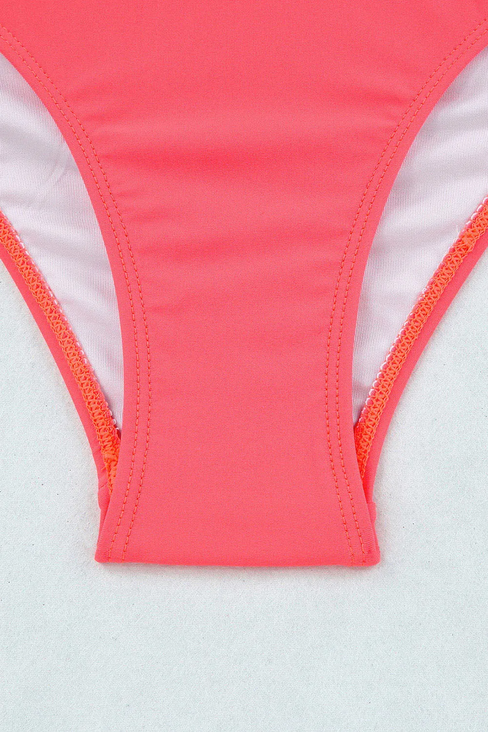 Scalloped Cross High Waist Bikini