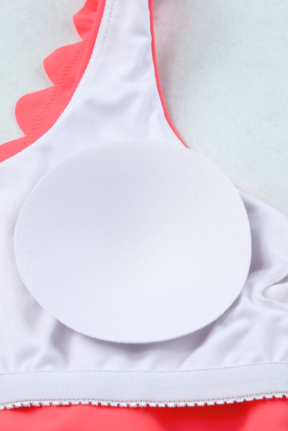 Scalloped Cross High Waist Bikini