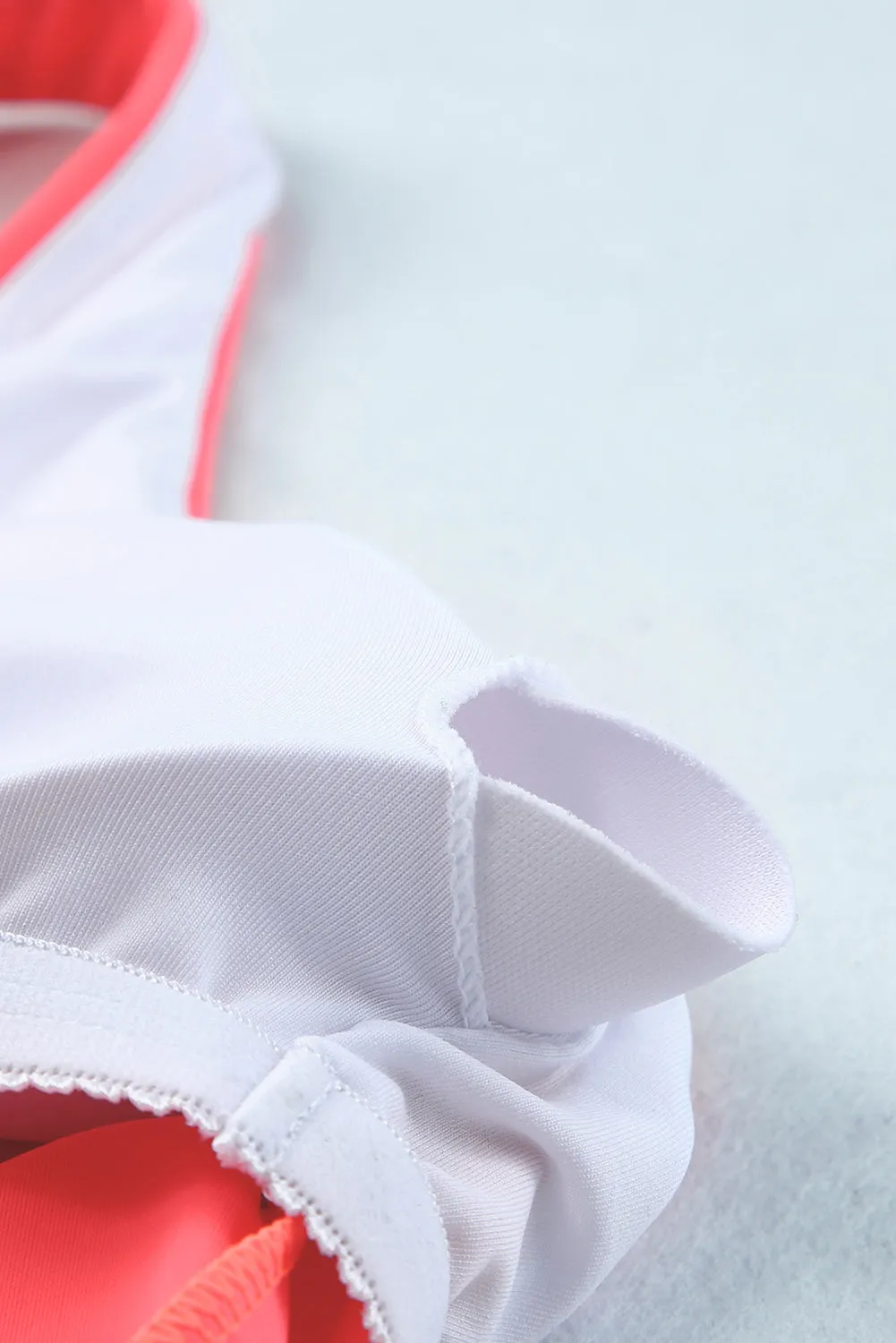 Scalloped Cross High Waist Bikini