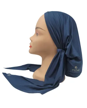 Scarf Bar Ocean Blue Dri Fit Pre-Tied Bandanna with Velvet Non Slip Grip