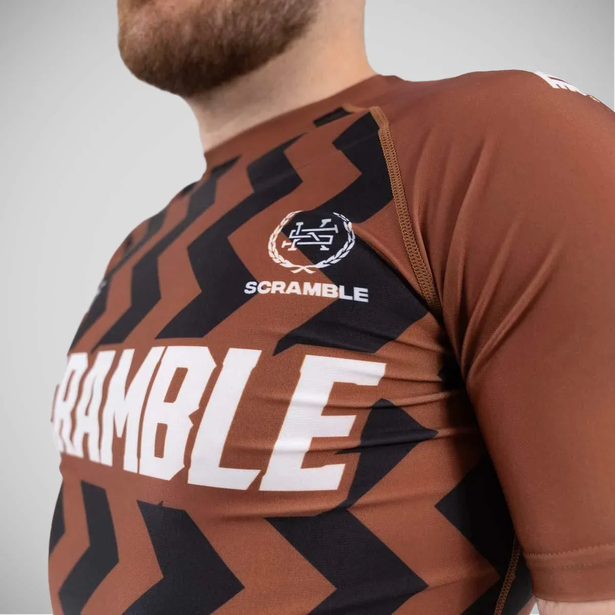 Scramble Ranked V5 Rash Guard Brown