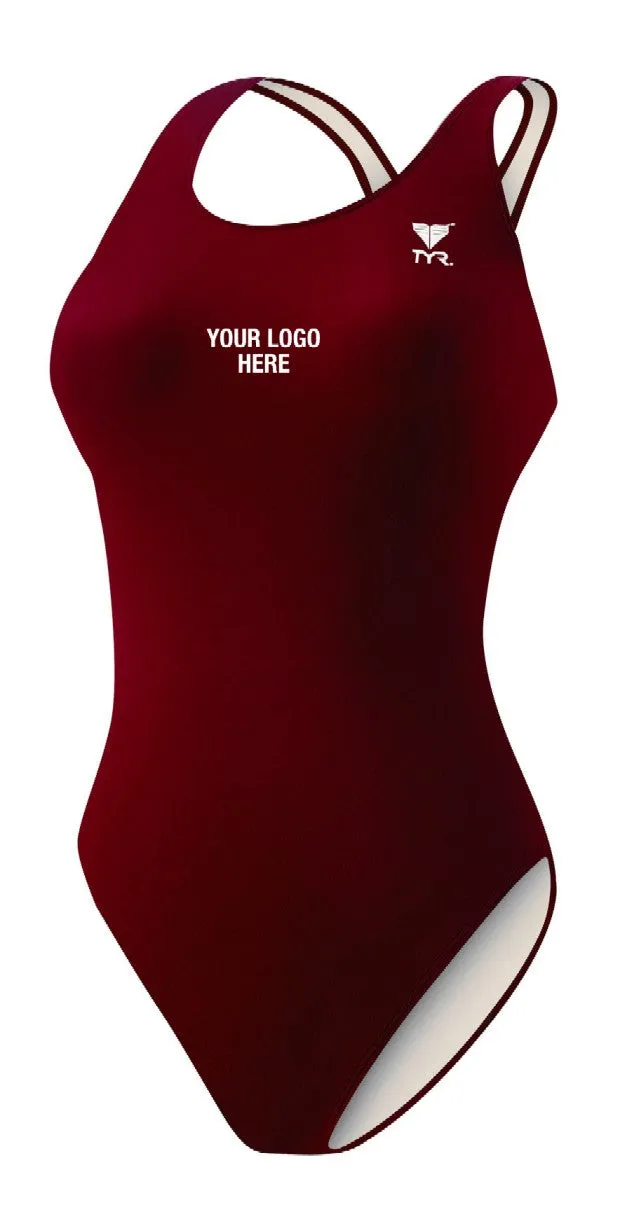 Screen Printed Thick Strap Swim Suit (TYR)
