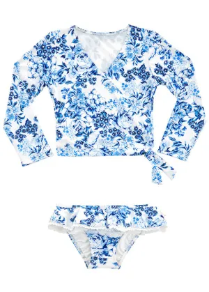 Seafolly UV two piece suit - floral blue