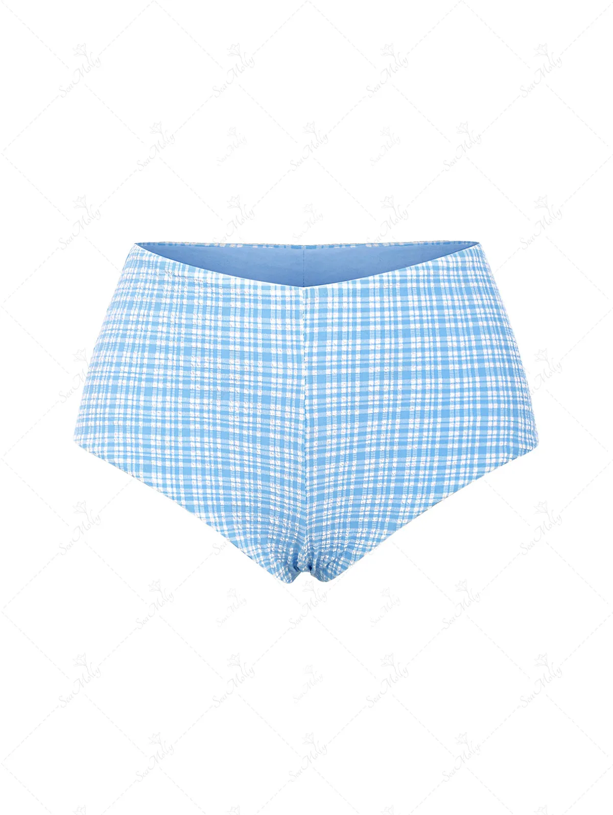 Seamolly Vintage Gingham Beach Swim Bottom Boyshorts