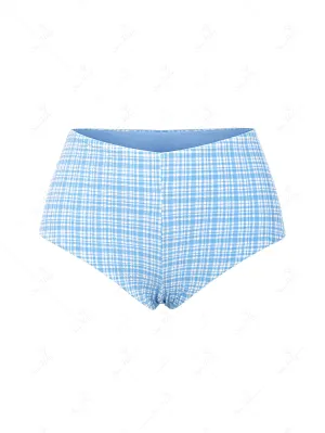 Seamolly Vintage Gingham Beach Swim Bottom Boyshorts