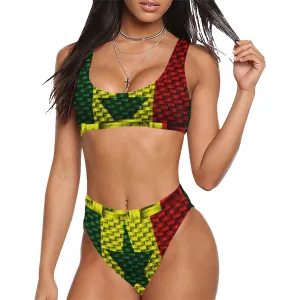 SENEGAL FLAG Sport Top & High-Waisted Bikini Swimsuit