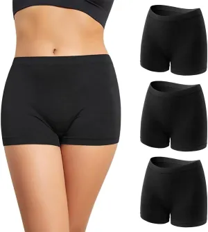 Sexy Code 1701 Boyshort Panties for Women, Pack of 3, Ladies Underwear Boxer Briefs with Novelty Letter Printed