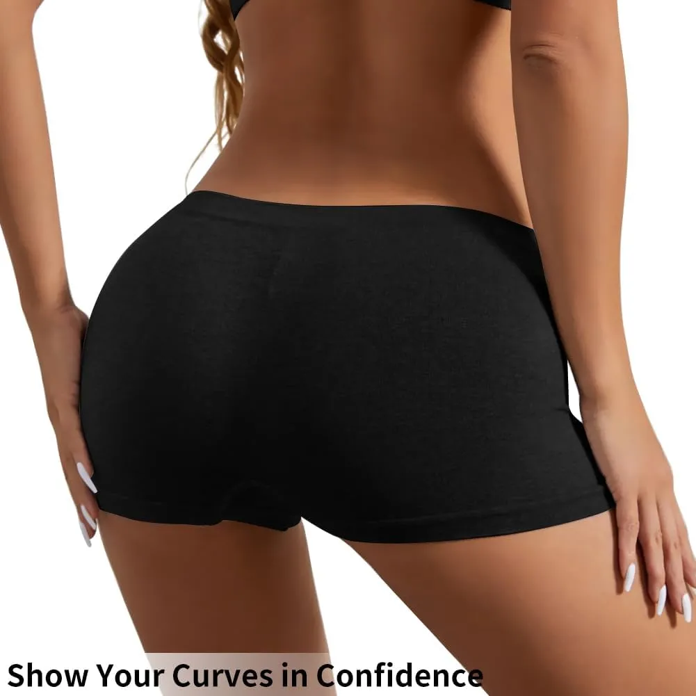Sexy Code 1701 Boyshort Panties for Women, Pack of 3, Ladies Underwear Boxer Briefs with Novelty Letter Printed
