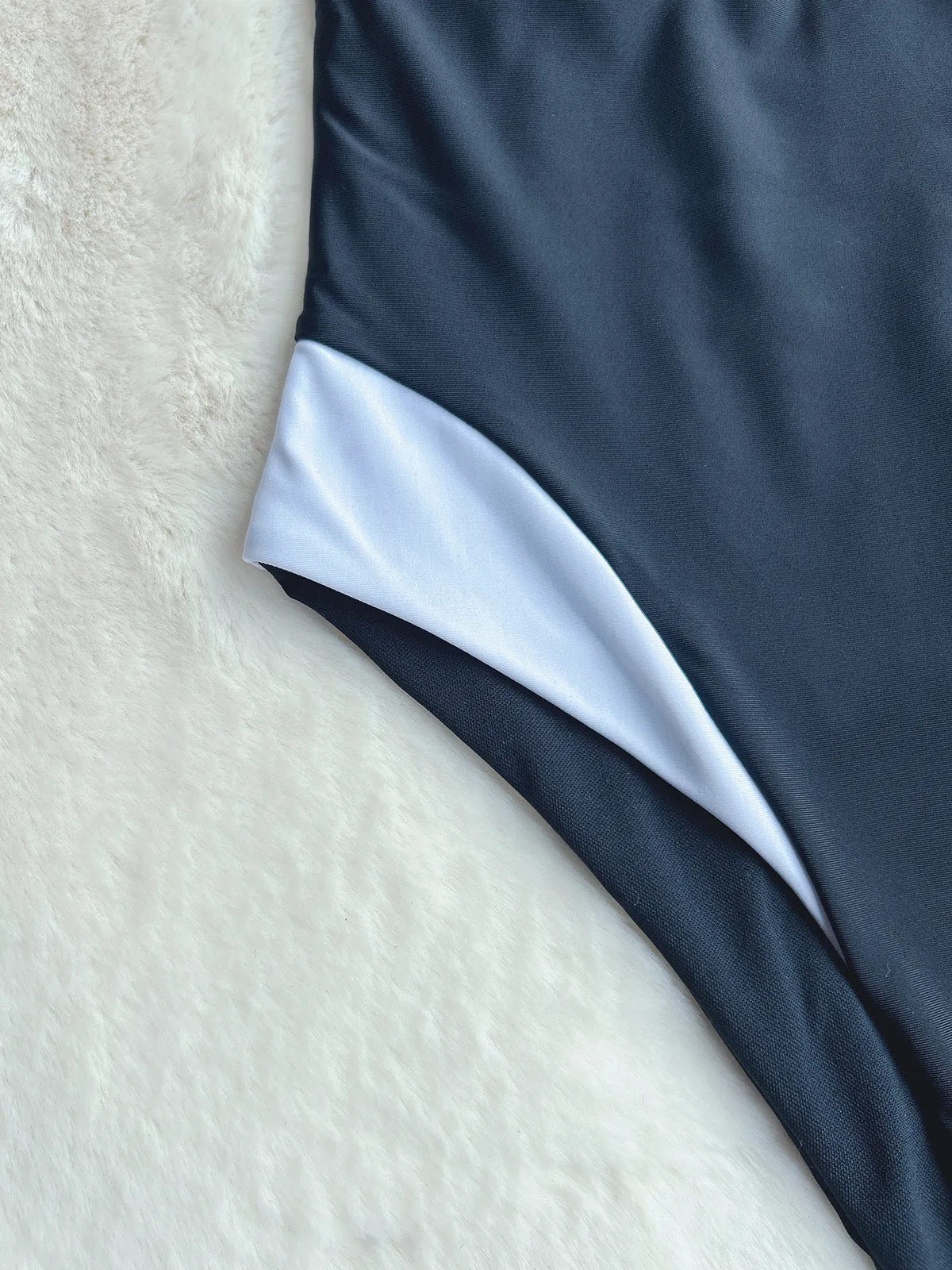 Sexy Color Block One Piece Swimsuit
