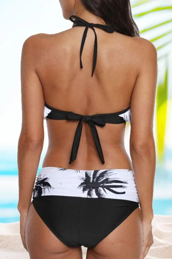 Sexy Natural Print Bikini Swimwear